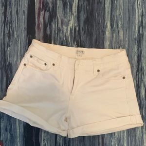 JCREW white high waisted shorts